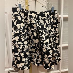 INC international concepts, black-and-white, floral skirt